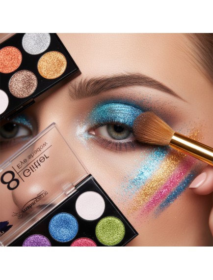 8 Renk Glitter Far Paleti - 2'li Set