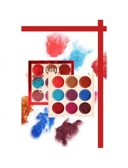 9 Renk Glitter Diamond Far Paleti - 2'li Set