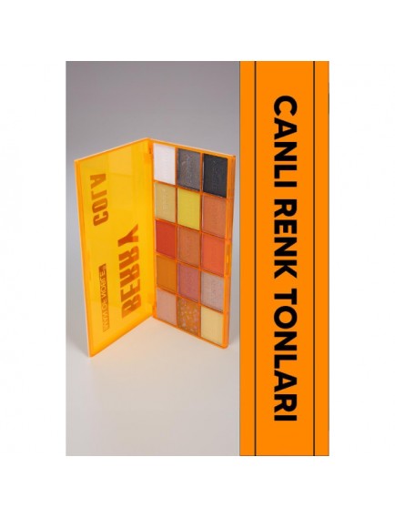 15 Renkli Sedefli Mat Far Paleti - 2'li Set