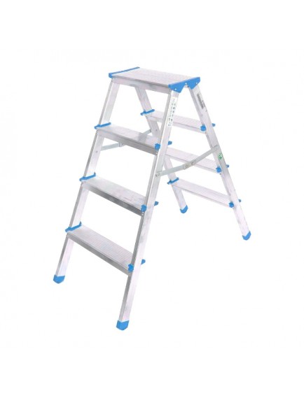 4+4 Çift Basamaklı Alüminyum Metal Merdiven
