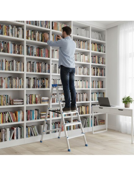 5+5 Çift Basamaklı Alüminyum Metal Merdiven