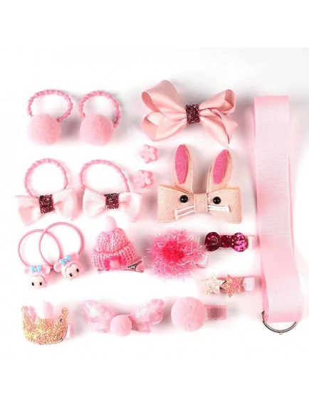 Çanta Kutulu Şirin Kız Çocuk Toka Seti - 18 Parça
