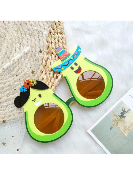 Hawaii Temalı Avokado Gözlük