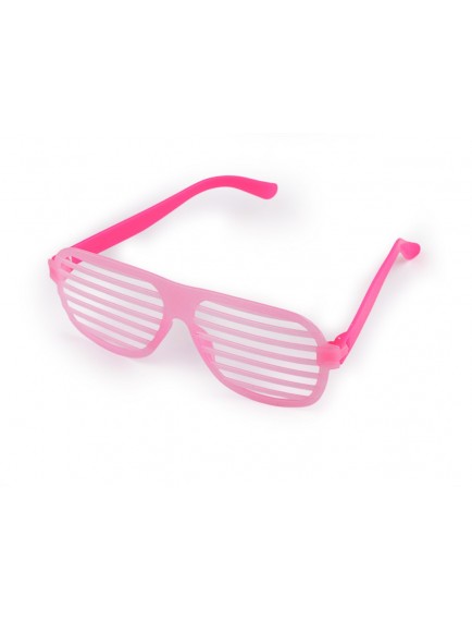 Retro Neon Fosforlu Panjur Gözlük - 12 Adet