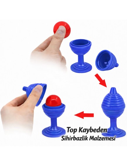 Mavi Renk Sihirli Kupa Top Kaybetme Oyunu 7 cm